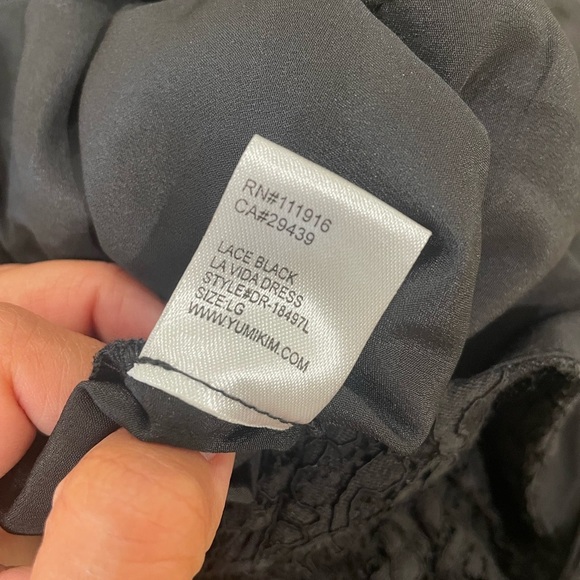 Yumi Kim Black Lace La Vida Midi Dress Size Large - Picture 16 of 16